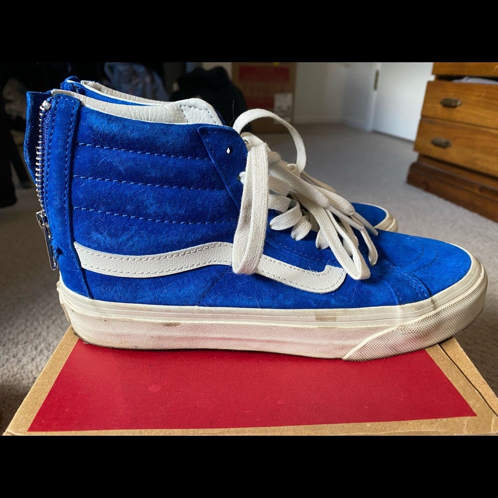 Vans sk8-hi slim zip blue suede/ scotch-guard